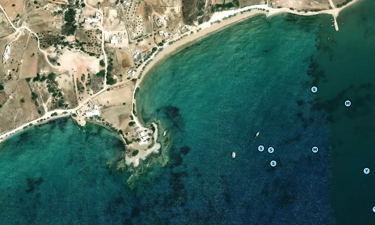 Satelite image of kalamitsi bay