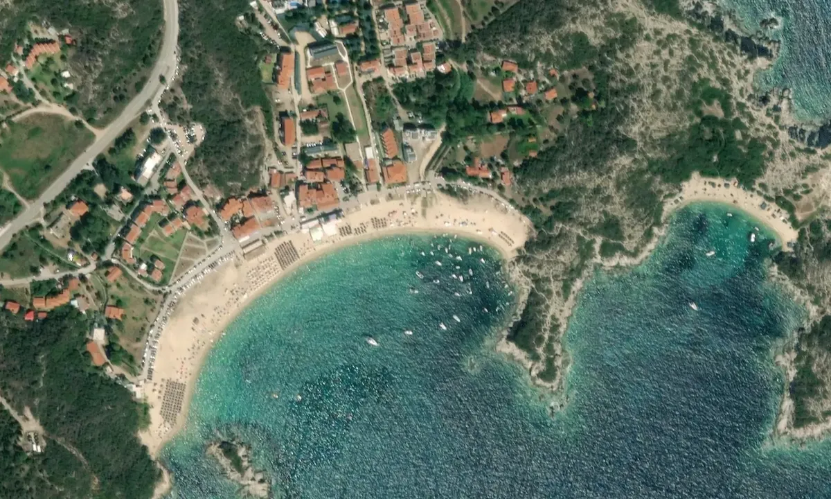 Satelite image of Kalamitsi Beach 1