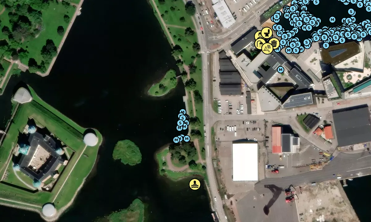 Satelite image of Kalmar Slottsfjärden