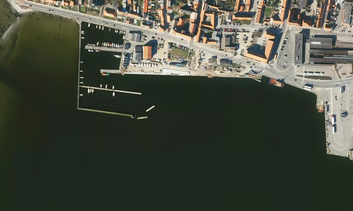 Flyfoto av Kalundborg Vesthavn