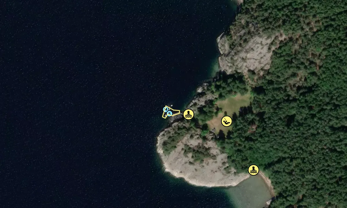Satelite image of Kalvön Scoutläger