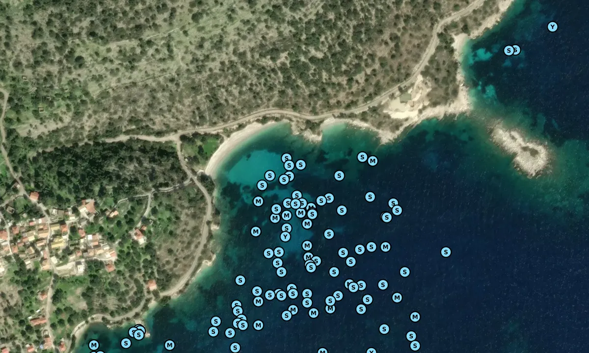 Satelite image of Kastos anchorage