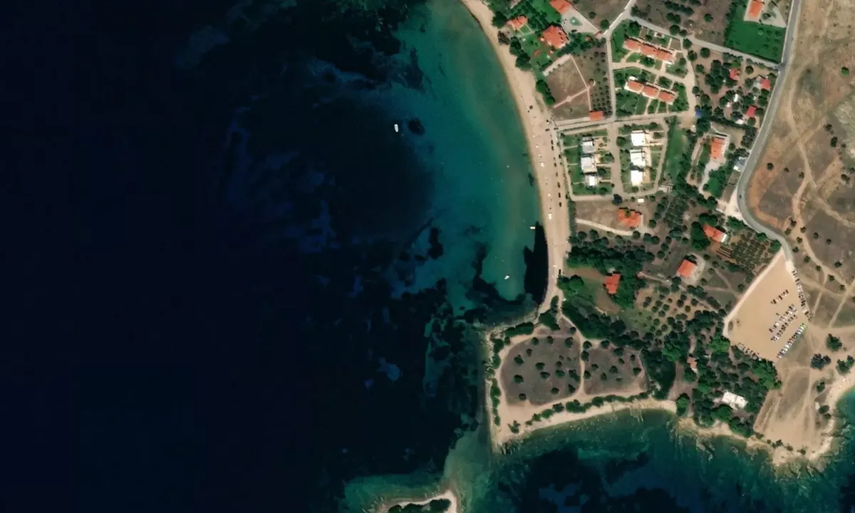 Satelite image of Kastri Beach