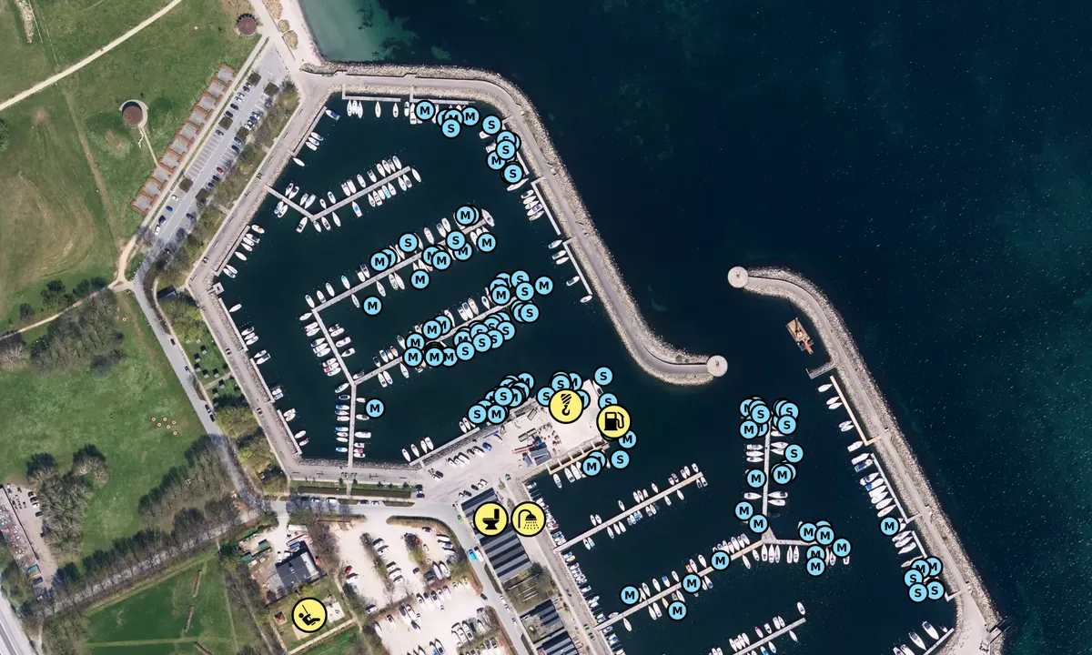Satelite image of Kastrup Ny Lystbådehavn