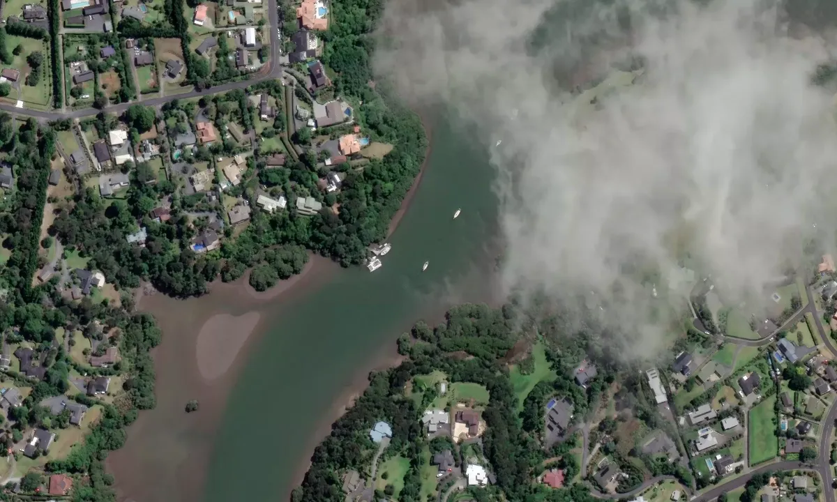 Satelite image of Kerikeri Jetty and Moorings