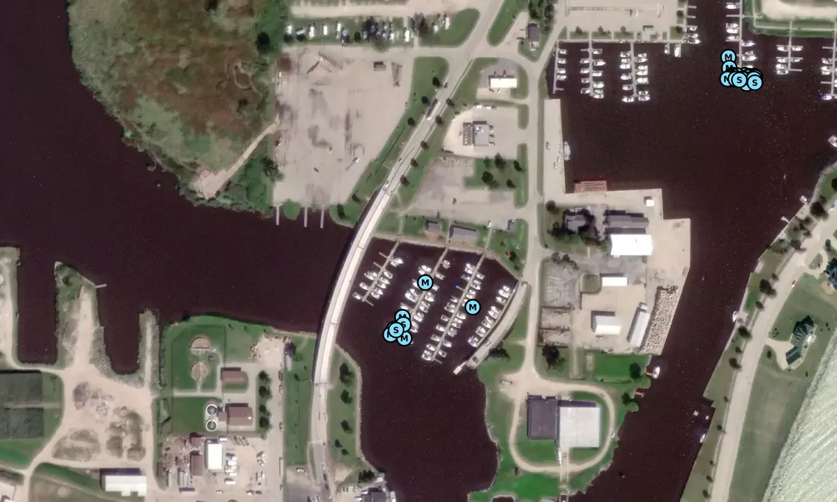 Satelite image of Kewaunee City Dock