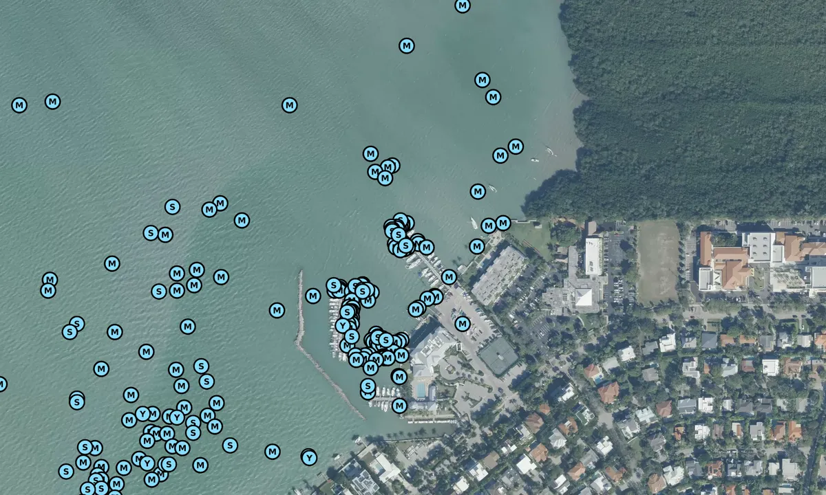 Satelite image of Key Biscayne Yacht Club