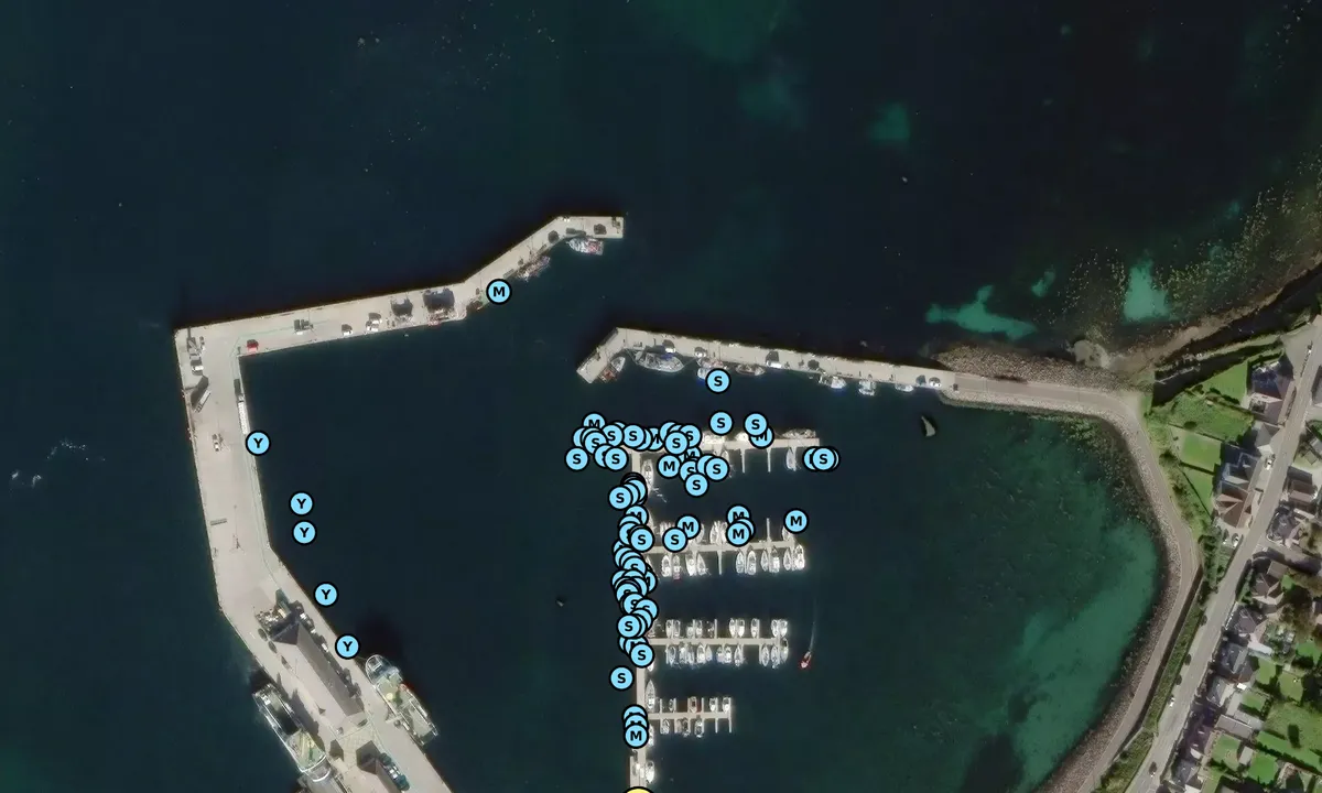 Satelite image of Kirkwall Marina - Orkney Islands