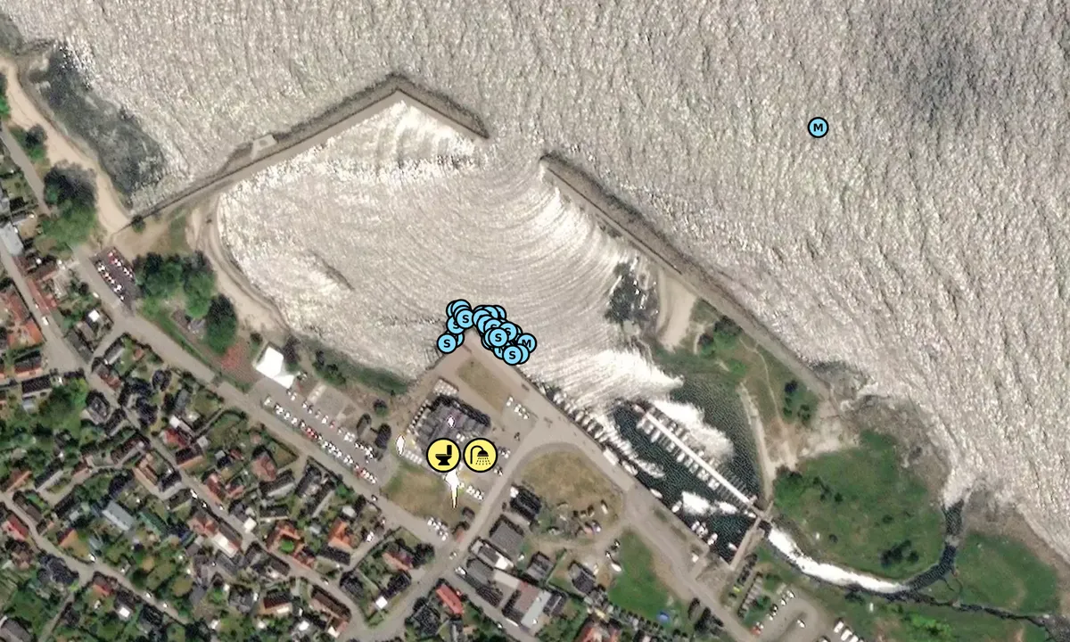 Kiviks Hamn: Satelite image of Kivik