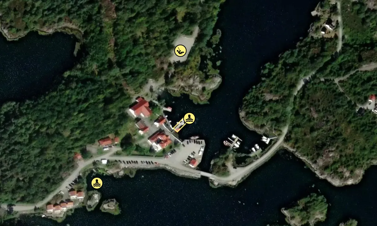 Satelite image of Kjeldsund leirskole