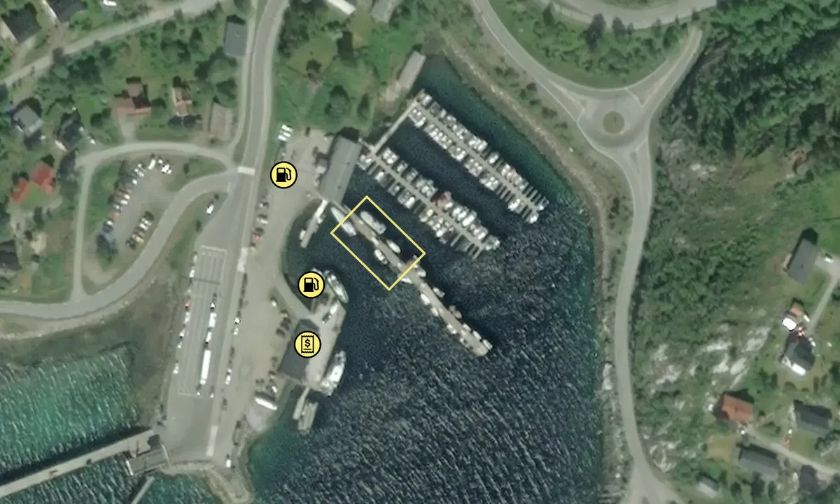 Satelite image of Kjøpsvikvågen Gjestehavn