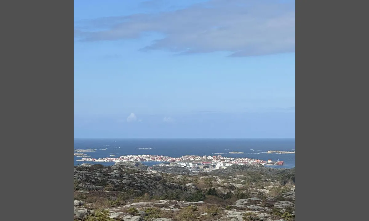 Utsikt över Klädesholmen från Vetteberget.