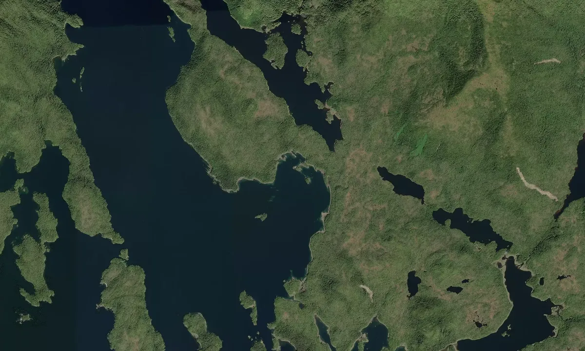 Flyfoto av Klakas Inlet