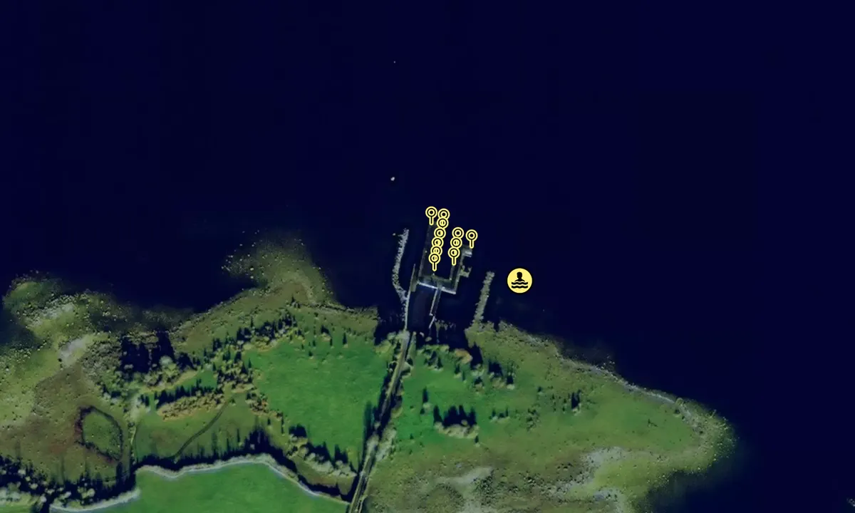 Satelite image of Knockferry Pier