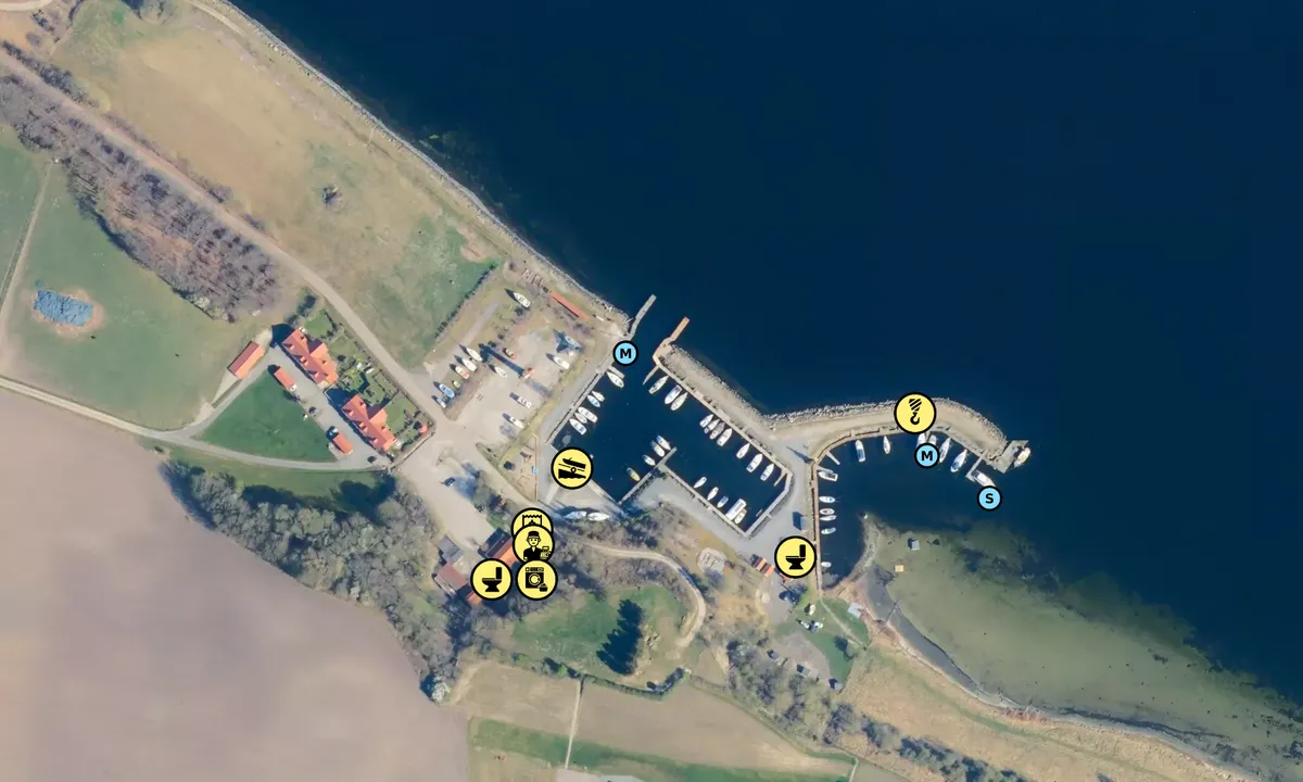 Satelite image of Kongsdal Lystbådehavn
