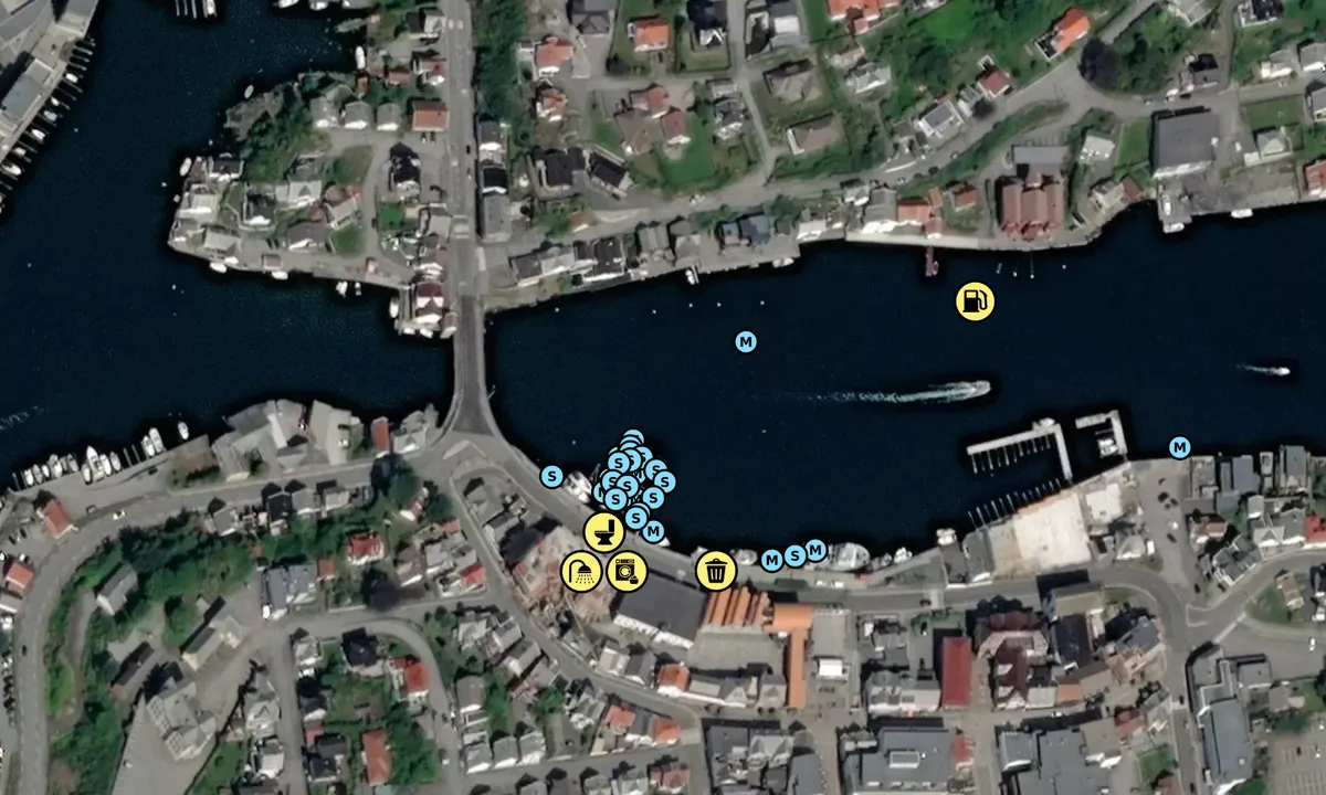 Satelite image of Kopervik Gjestehavn