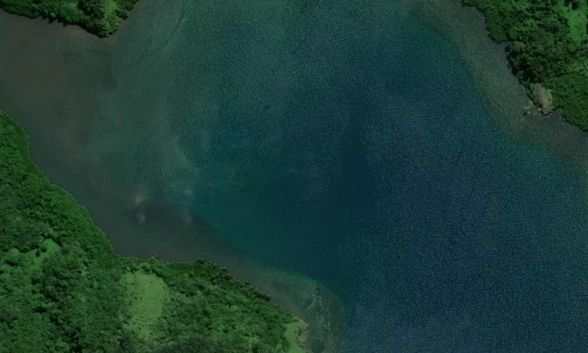 Satelite image of Korolevu Bay