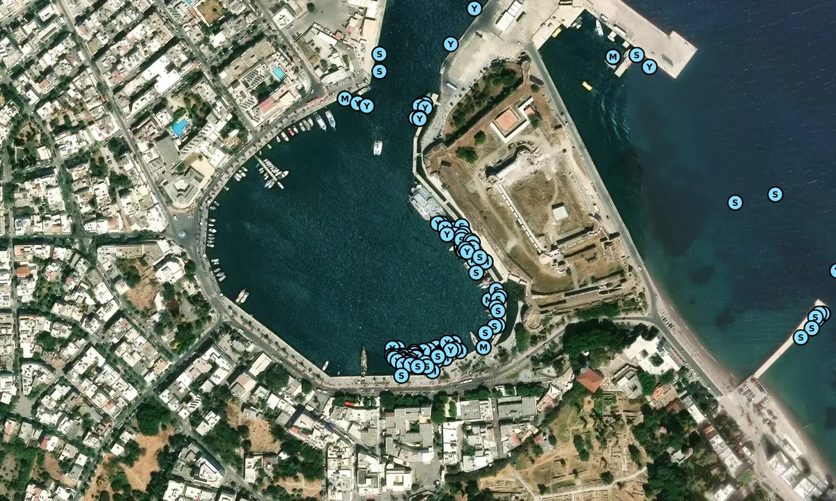Satelite image of Kos Municipal Harbour
