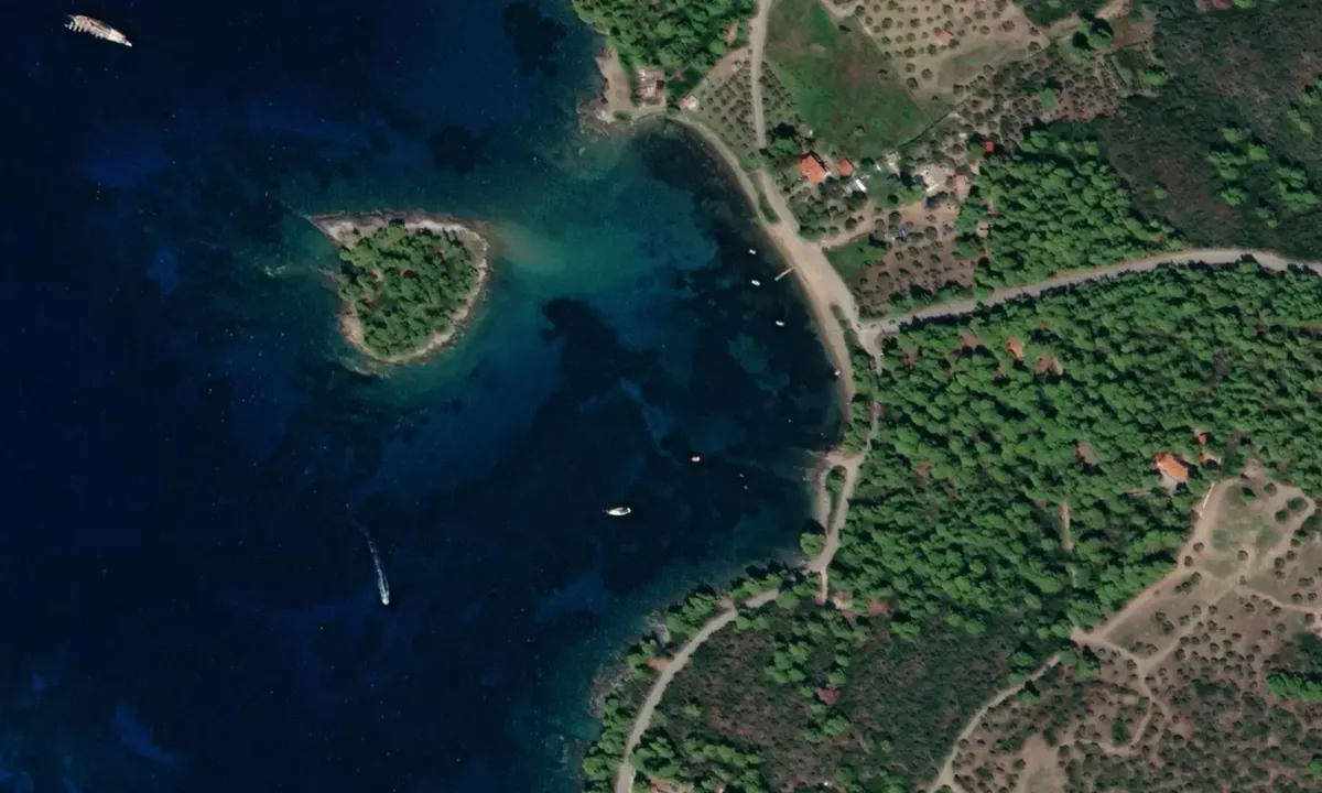 Satelite image of Koutsoupia Beach