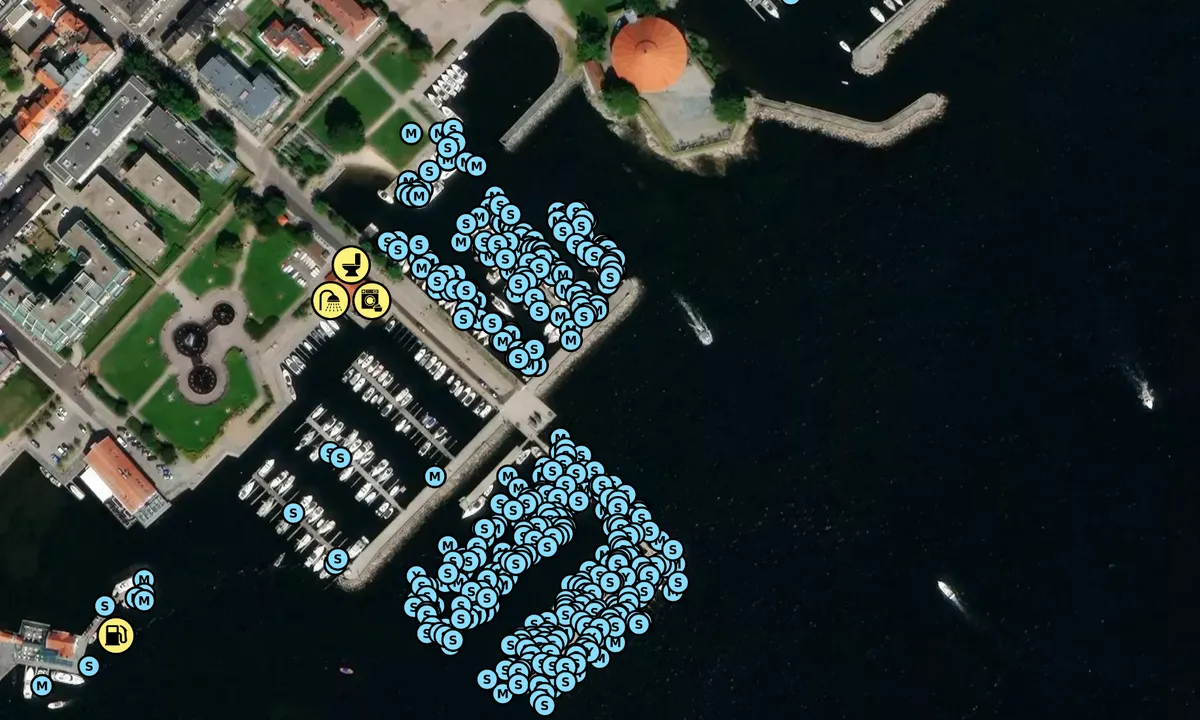Satelite image of Kristiansand Gjestehavn
