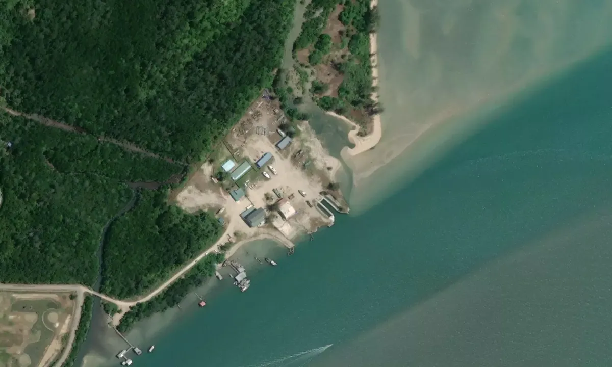 Satelite image of Kuala Penyu Shipyard