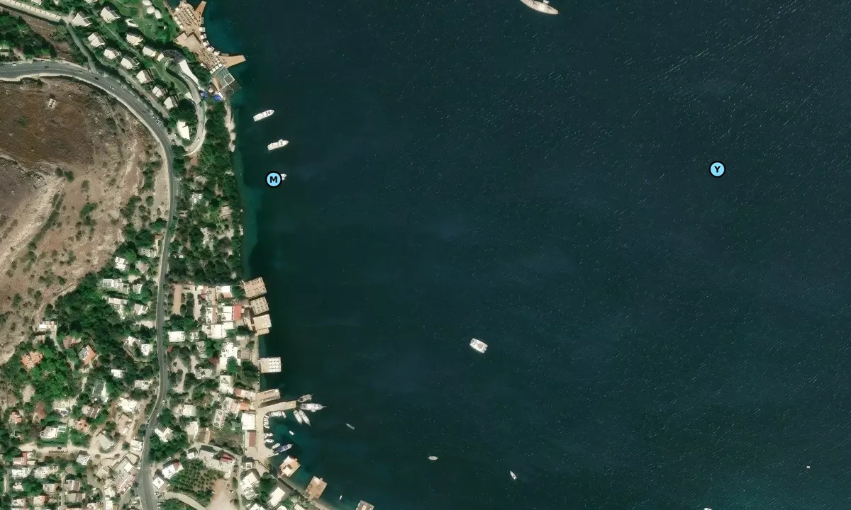 Satelite image of Kuum Beach - Bodrum