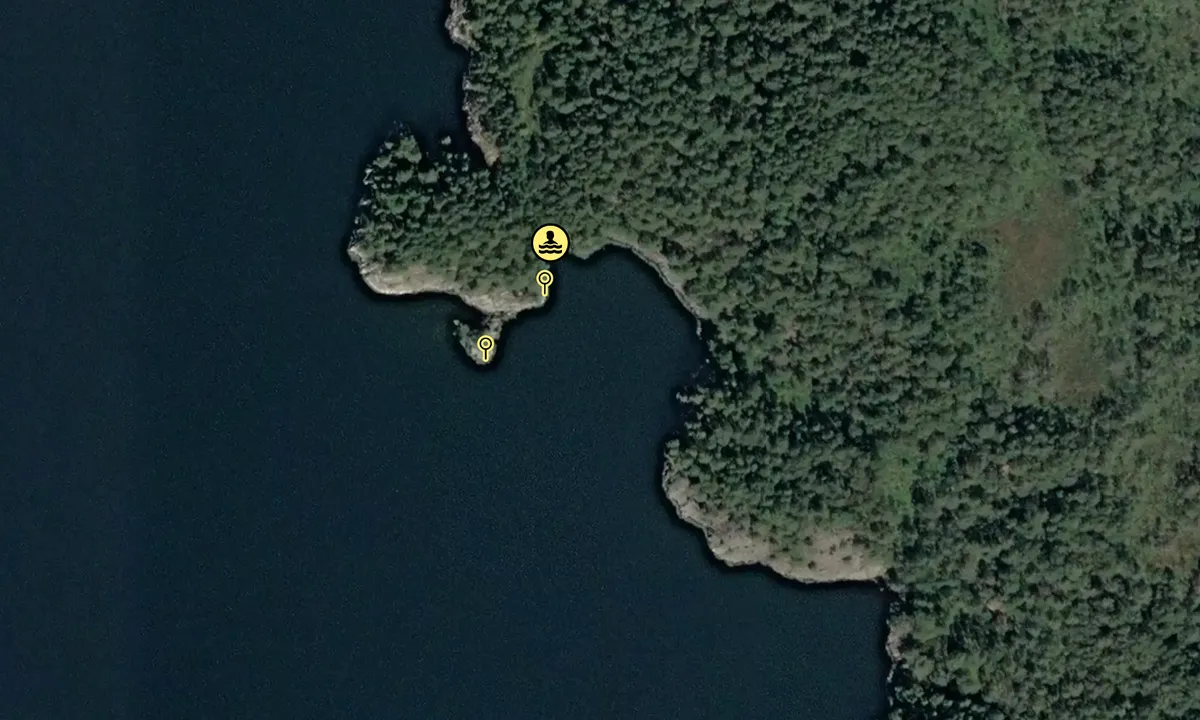 Satelite image of Kviteklubben, Søre Dåfjorden