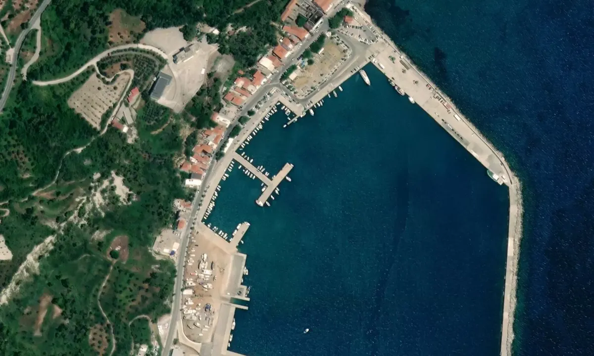 Satelite image of Kymi marina