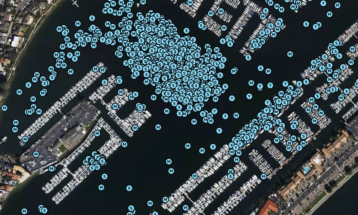 Satelite image of La Playa Cove