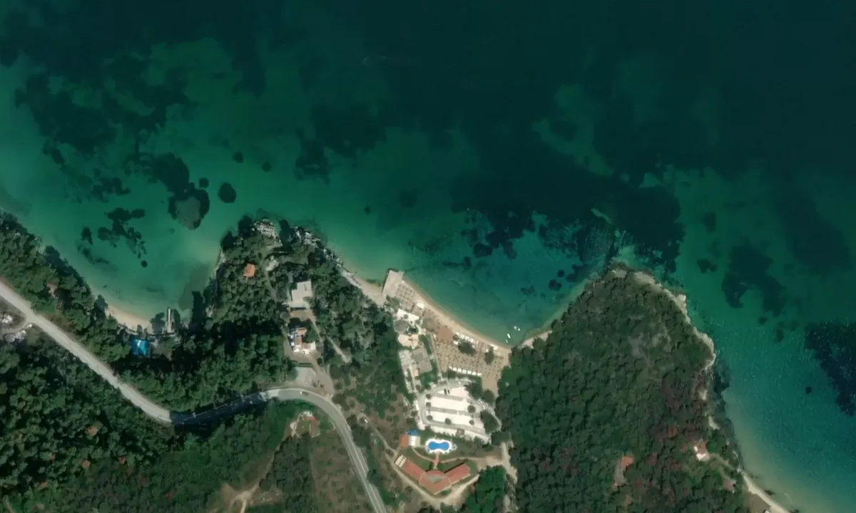 Satelite image of La Scala Beach