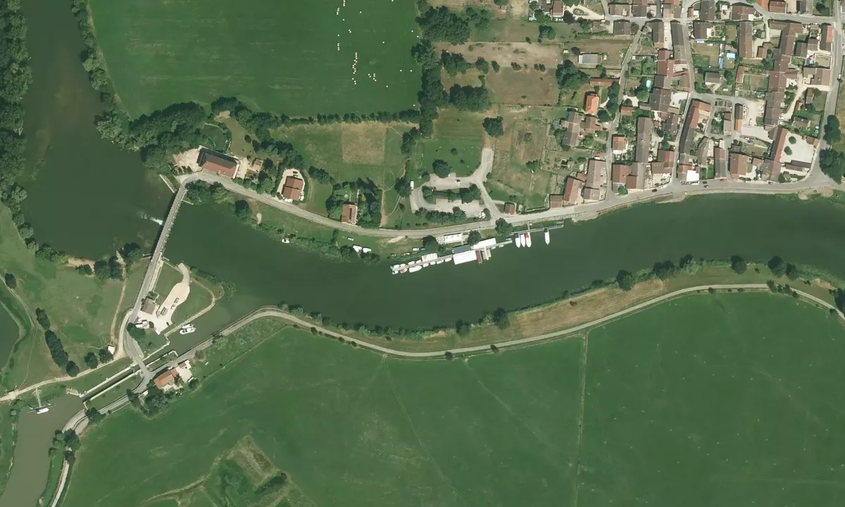 Satelite image of la Truchere Hire Base