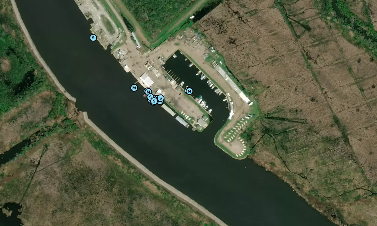 Satelite image of Lafitte Harbor Marina