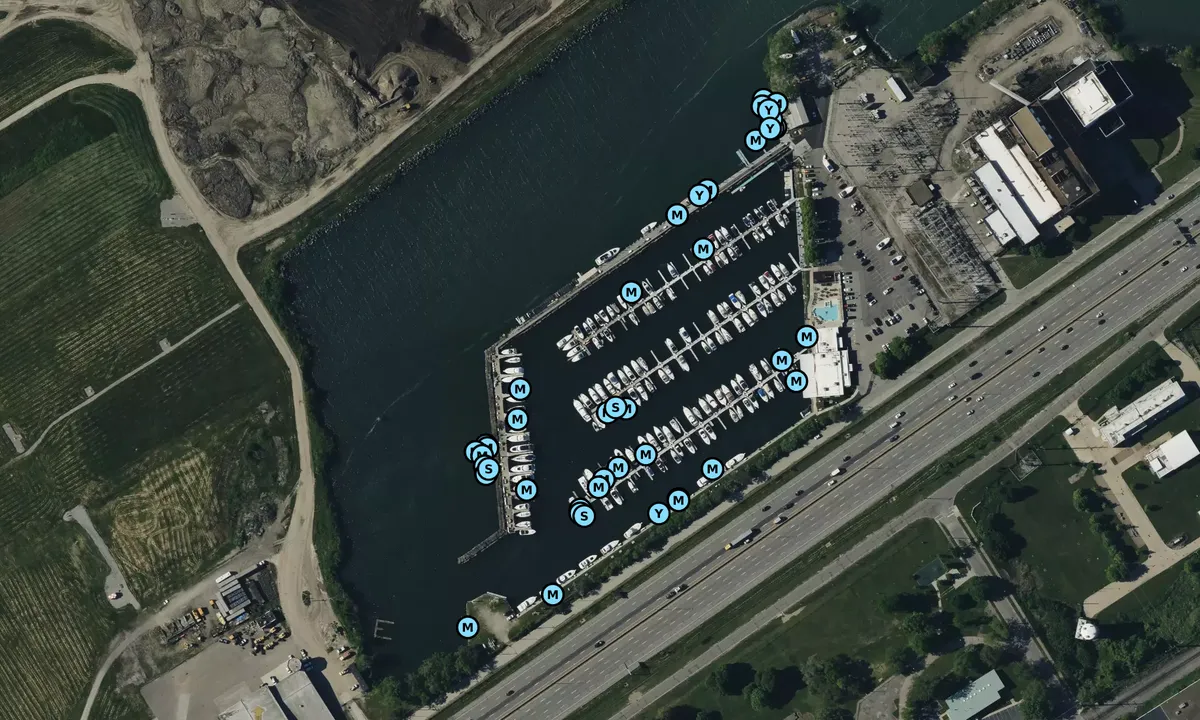 Satelite image of Lakeside Yacht Club