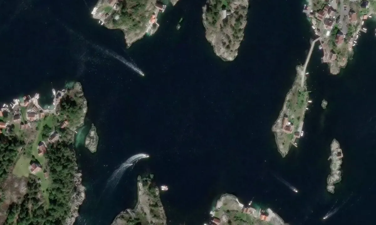 Satelite image of Lamholmen - Kristiansand