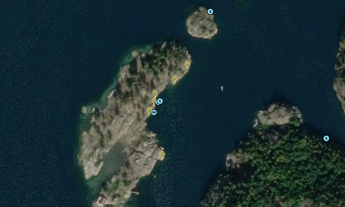 Satelite image of Lamholmen -Lillesand