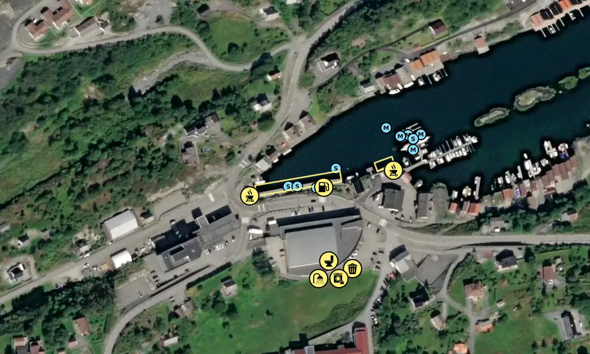 Satelite image of Langevåg Gjestehavn