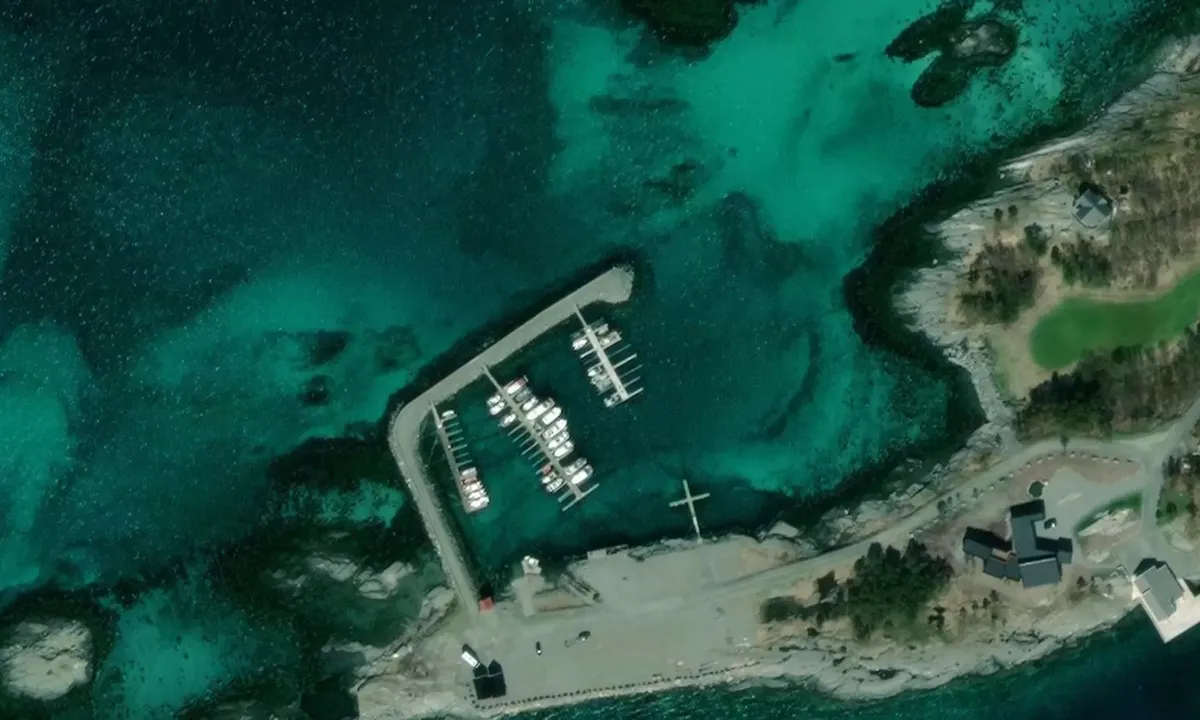 Satelite image of Langfarskjæret Marina - Stavseng Båtforening