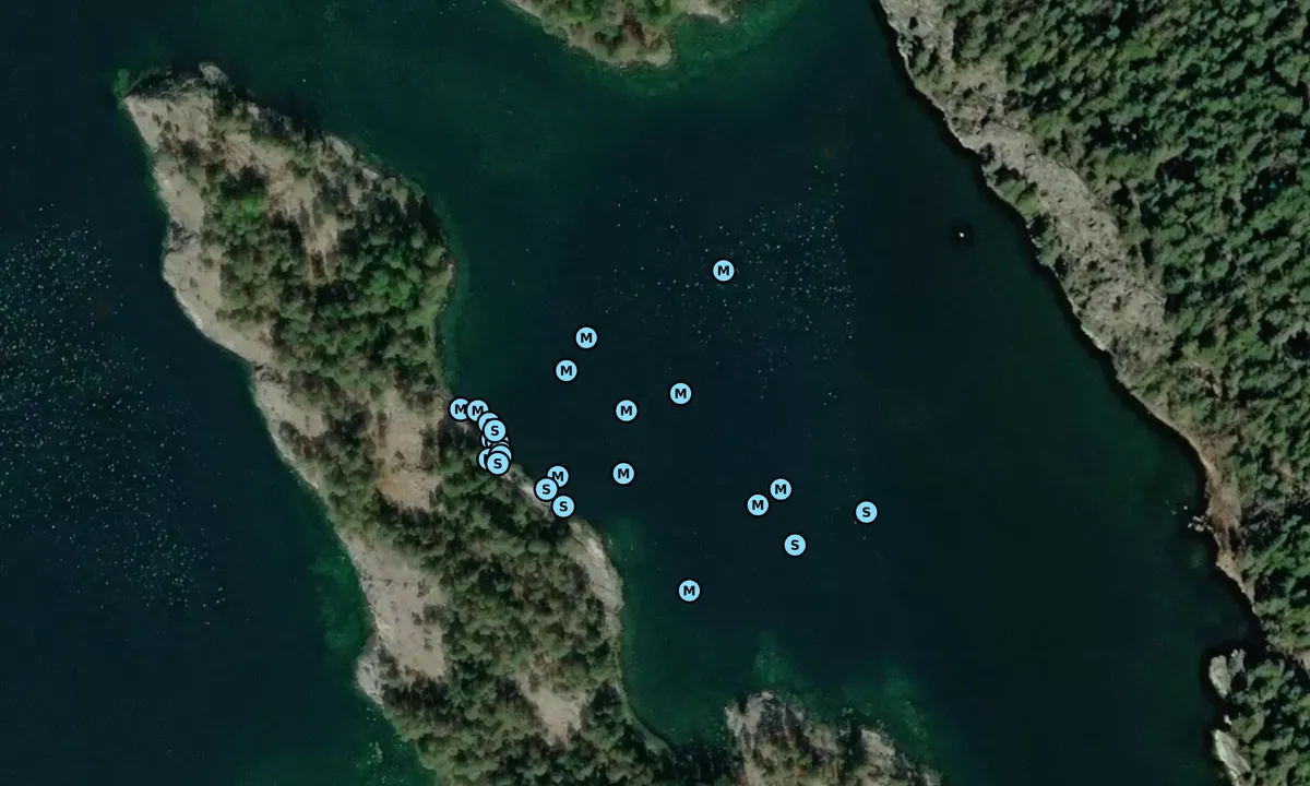 Satelite image of Långholmen - Huholmen