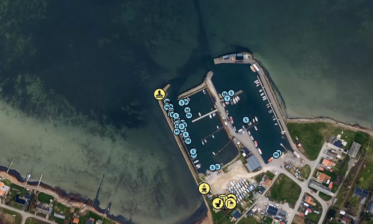 Satelite image of Langø Havn