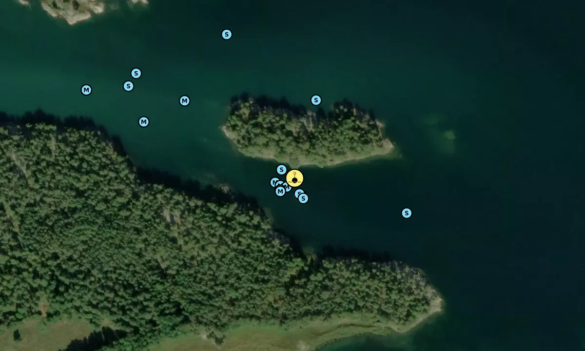 Satelite image of Langö - SXK Sörmland bouy