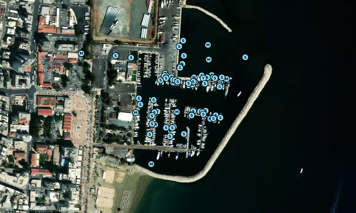 Satelite image of Larnaca Marina - Larnaka
