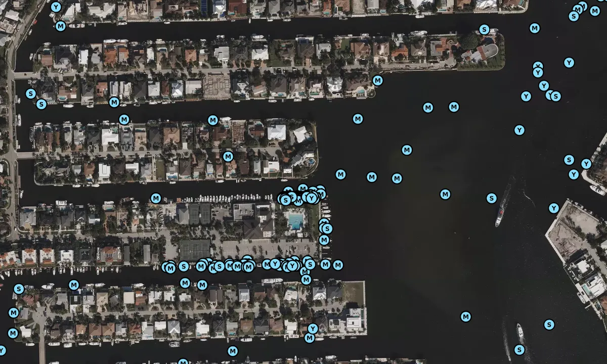 Satelite image of Lauderdale Yacht Club
