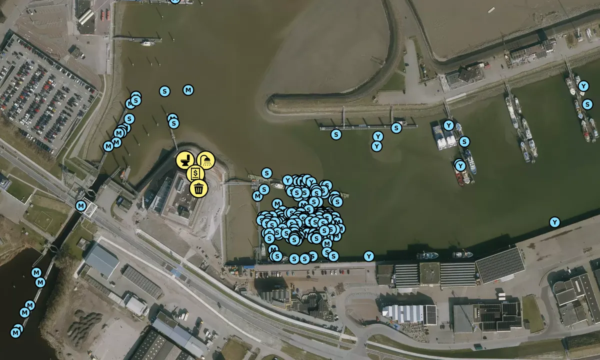 Satelite image of Lauwersoog Waddenhaven (Aussenhafen)