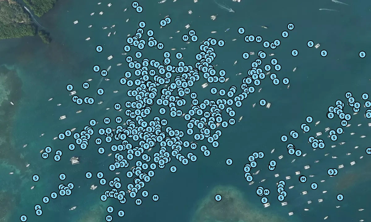 Satelite image of Le Marin Lagoon