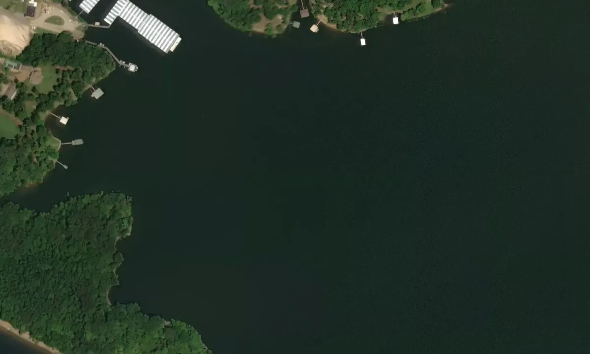 Satelite image of Leatherwood Creek