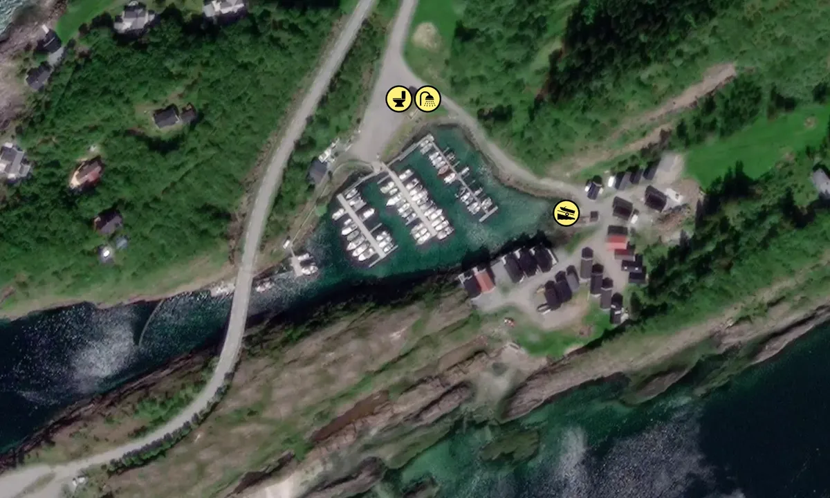 Satelite image of Leinesodden Marina