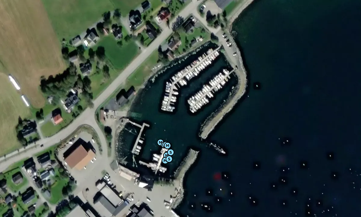 Satelite image of Leksvik Småbåthavn