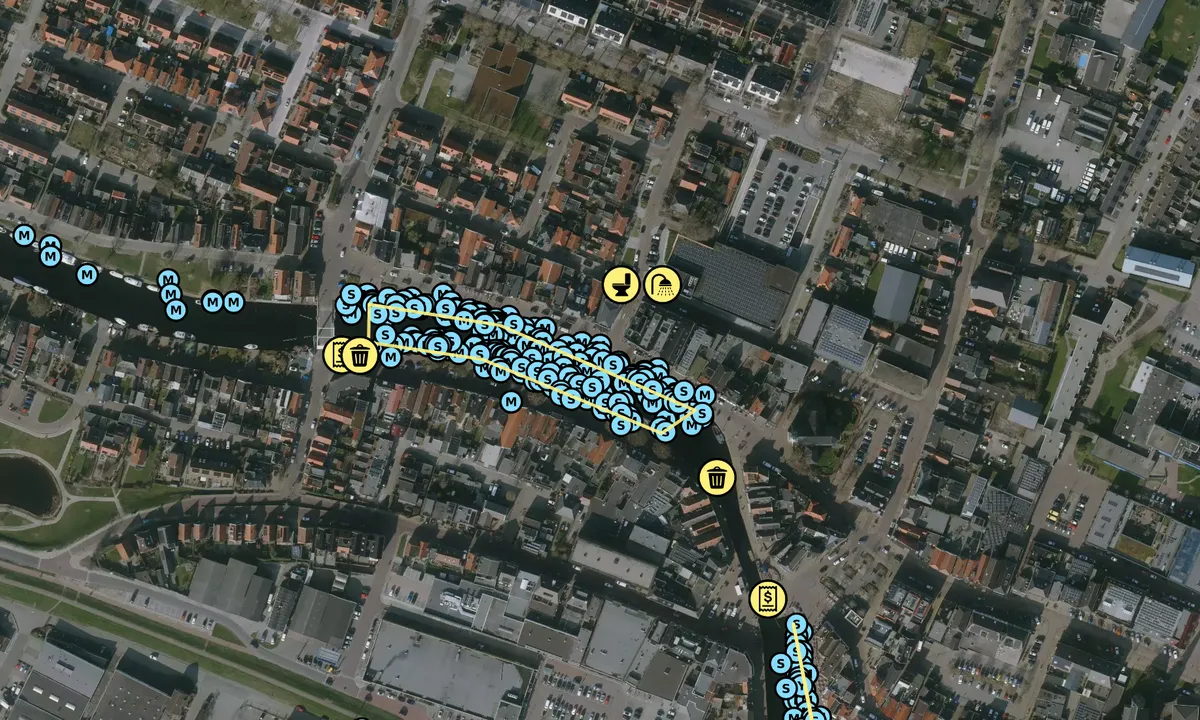 Satelite image of Lemmer binnenhaven