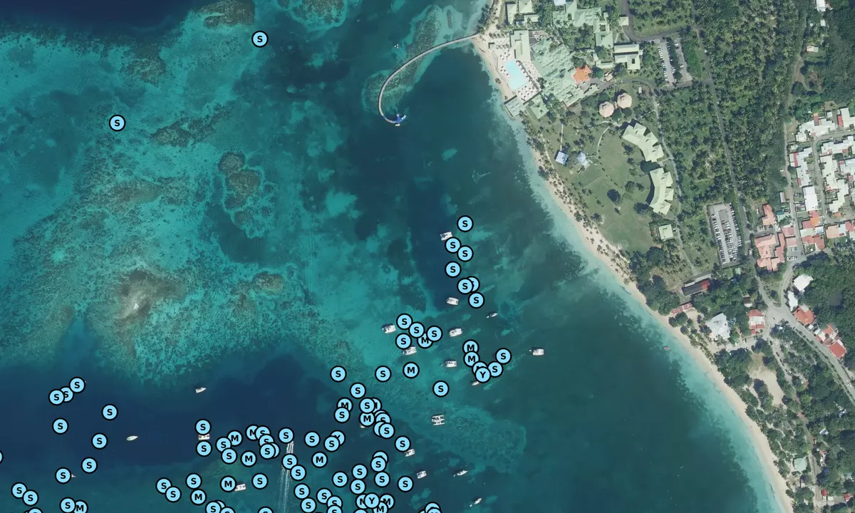 Satelite image of Les Boucaniers