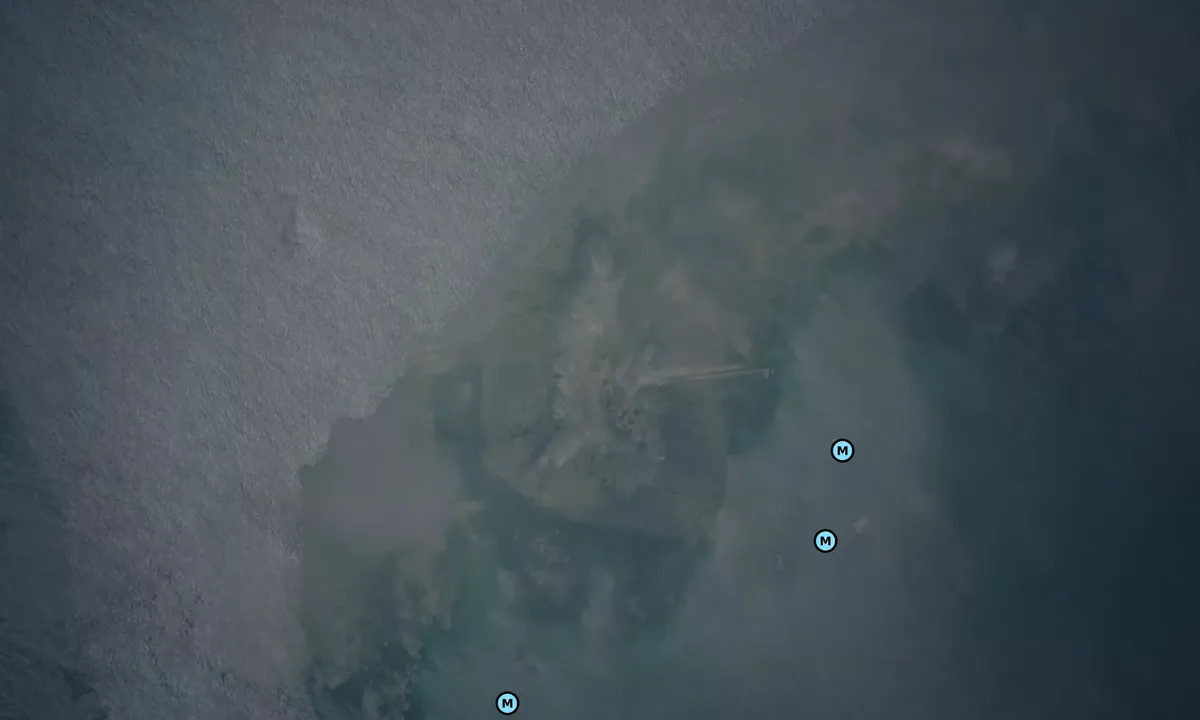 Satelite image of Les Minquiers Sandbank